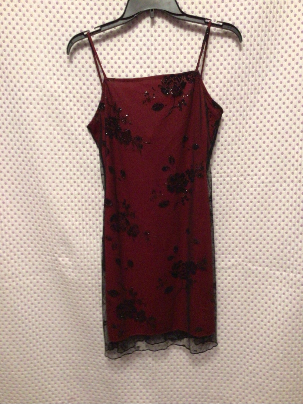 (Y2K) Vintage Steppin’ Out Mesh Overlay Dress